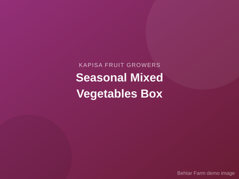 Seasonal Mixed Vegetables Box