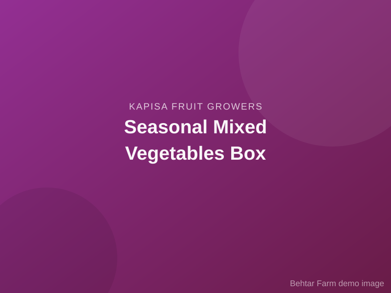 Seasonal Mixed Vegetables Box